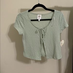 Shirt close in the top green